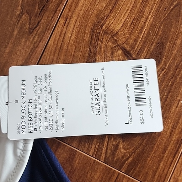 Athleta Mod Block Medium Rise Bikini Bottom - Picture 3 of 6